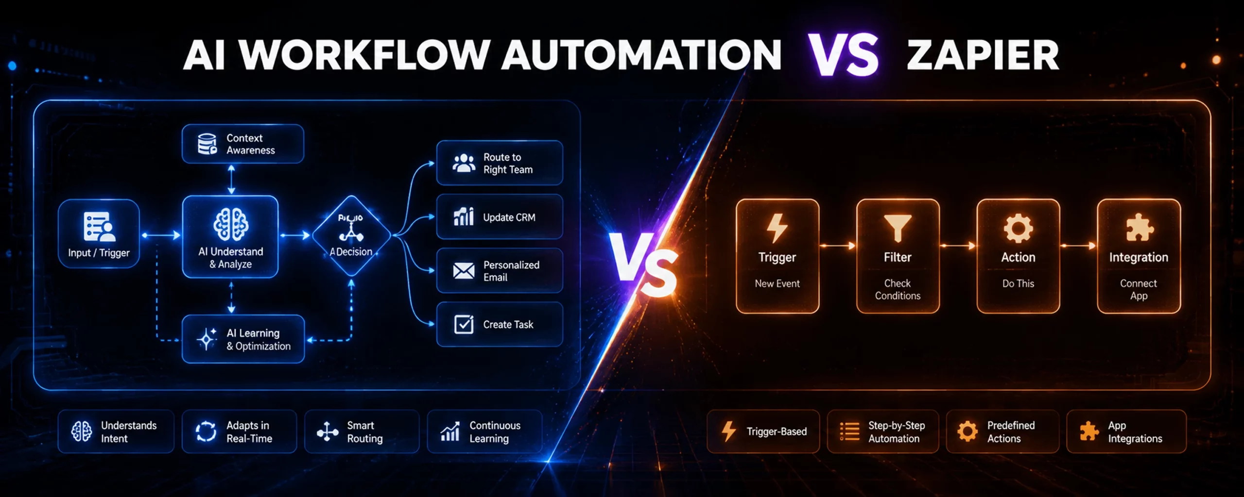 AI Workflow Automation vs Zapier - feature image