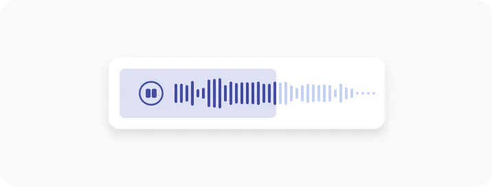 Audio Messages interface