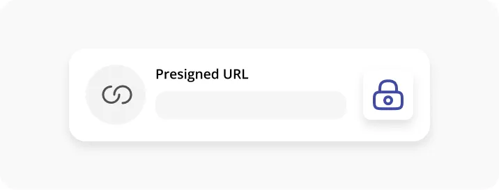 Secure media upload with presigned urls interface